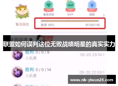 联盟如何误判这位无败战绩明星的真实实力